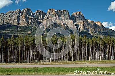 Castle Mountain, Banff, Alberta, Canada Stock Photo