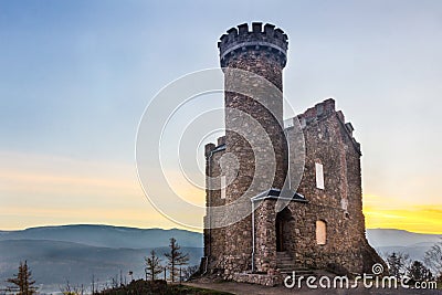 Castle at mountains in Poland Stock Photo