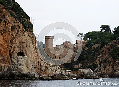 Castle in the mountains. Spain. Mountain landscape. Lovely background. Stock Photo