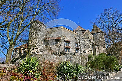 Castle Murten Stock Photo