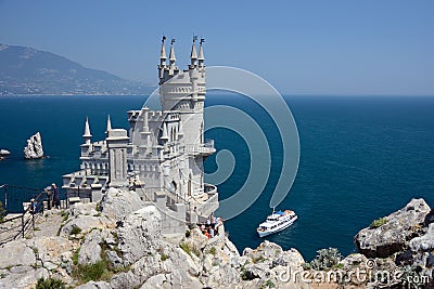 Castle near Yalta, Swallow nest Editorial Stock Photo