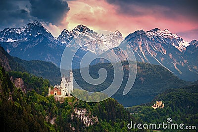 Castle Neuschwanstein Stock Photo