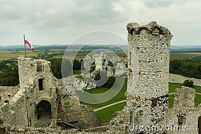 Castle in Ogrodzieniec, Poland Stock Photo