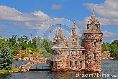 Power House of Boldt Castle located on Heart Island in the Saint Lawrence River in One Thousand Islands Stock Photo