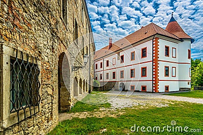 Castle in Ozalj, travel destinations. Stock Photo