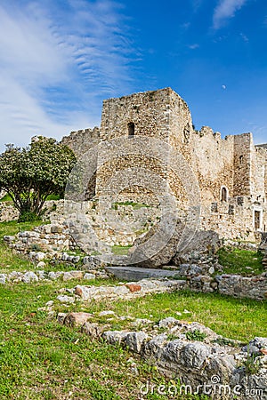 Castle of Patras on Peloponnese in Greece Stock Photo