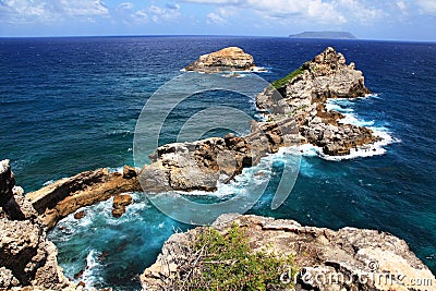 Castle Point in Guadeloupe Stock Photo
