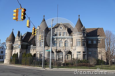 A Castle Police Precinct in Detroit, Michigan Stock Photo