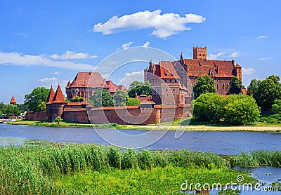 The Castle of the prussian Teutonic Knights Order in Malbork, Po Stock Photo
