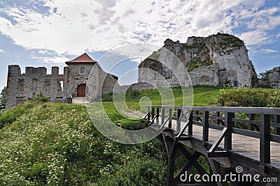 Castle in Rabsztyn Stock Photo