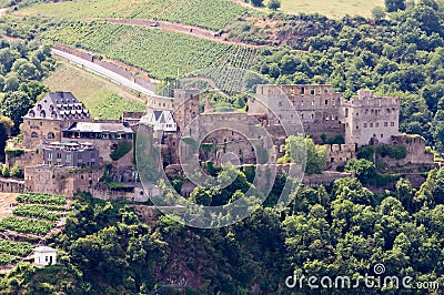 Castle Rheinfels in the Rhine Valley Stock Photo