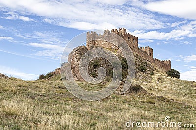 Castle at Riba de Santiuste, Spain Editorial Stock Photo