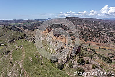 Castle at Riba de Santiuste, Castilla la Mancha, Spain Stock Photo