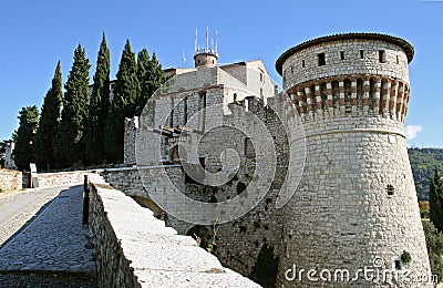 Castle Ricetto in Brescia Stock Photo