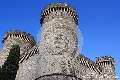 Castle of Rocca Pia in Tivoli (Roma, Italy) Stock Photo