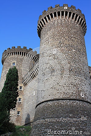 Castle of Rocca Pia in Tivoli (Roma, Italy) Stock Photo