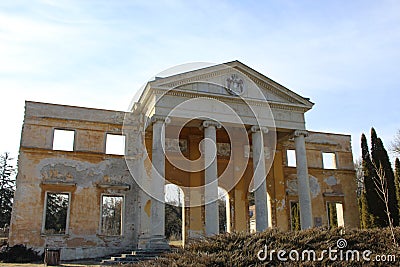 the castle ruin near Alcsut Hungary Stock Photo