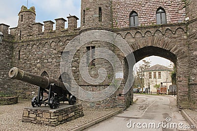 Castle ruins. Entrance Arch. Macroom. Ireland Stock Photo