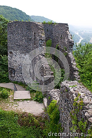 Castle ruins Nevitsky Stock Photo
