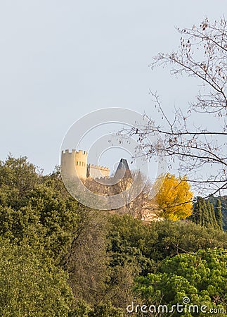 Castle of Samalus in historicism style Stock Photo