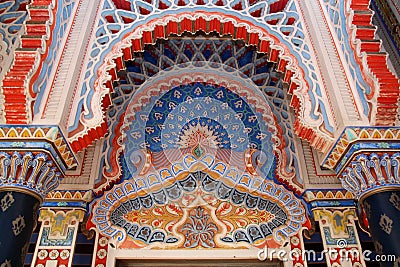 Castle Sammezzano, Moorish architecture Editorial Stock Photo