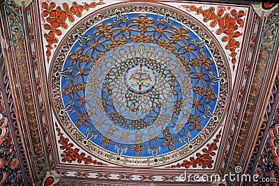 Castle Sammezzano, room ceiling Editorial Stock Photo