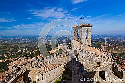 Castle of San Marino - Italy Editorial Stock Photo