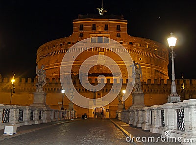 Castle sant' angelo in Rome Stock Photo