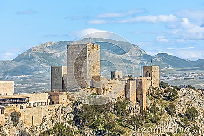 Castle of Santa Catalina in Jaen Stock Photo