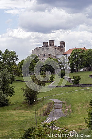 Castle of Sarospatak in Hungary Stock Photo