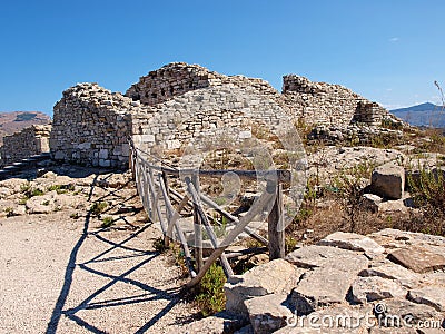 Castle at Segesta, Sicily, Italy Stock Photo