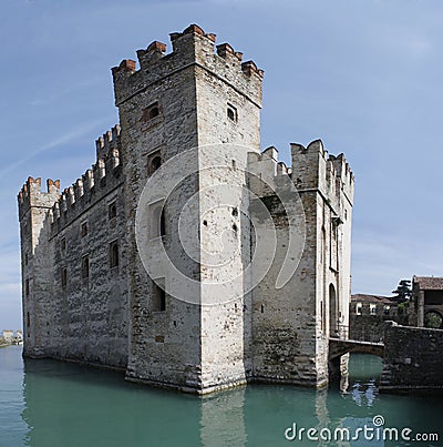 Castle Sirmione in Italy Stock Photo