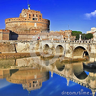 Castle st. Angelo. Rome Stock Photo