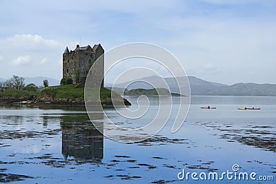 Castle stalker loch linnhe scottish highlands uk Stock Photo