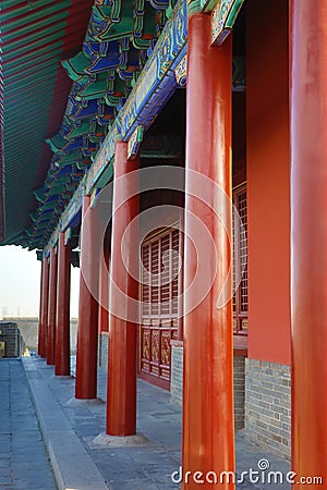 Castle style of ancient Chinese architecture. Stock Photo