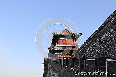 Castle style of ancient Chinese architecture. Stock Photo