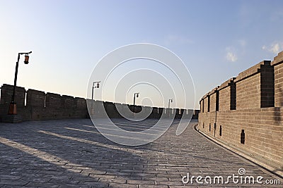 Castle style of ancient Chinese architecture. Stock Photo