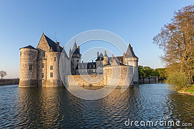 Castle Sully-sur-Loire, France Waterside Stock Photo