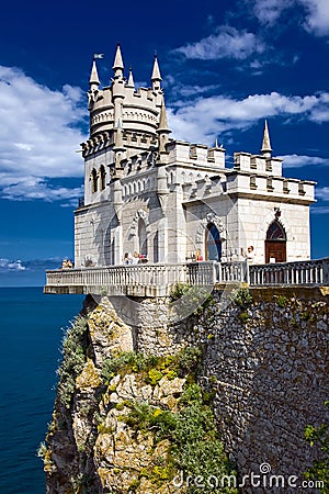 Castle Swallow'S Nest Near Yalta In Crimea Stock Photo