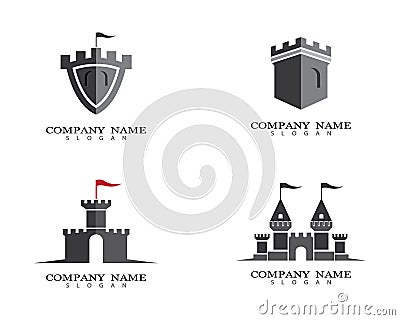 Castle symbol vector icon illustration Vector Illustration