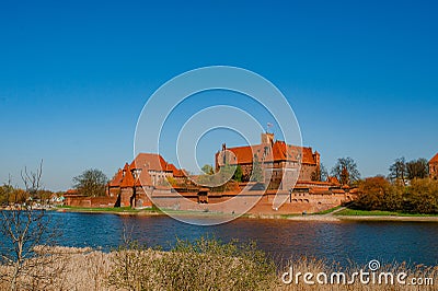 The castle of the Teutonic Order in Malbork Editorial Stock Photo