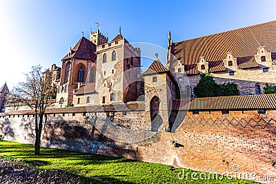 The Castle of the Teutonic Order in Malbork Marienburg a Unesco World Heritage Site in Poland Editorial Stock Photo