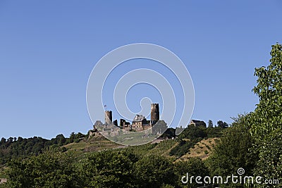The castle Thurant at the place Alken on the Moselle, Germany. Stock Photo