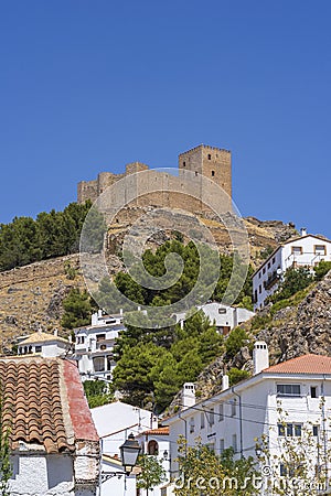 Castle of Segura de la Sierra Stock Photo