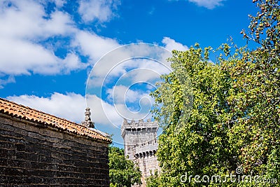 The castle of Vimianzo, is located at the entrance of the town of Vimianzo, La CoruÃ±a, Galicia Stock Photo