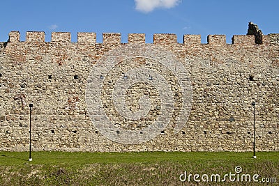 Very old castle wall Stock Photo