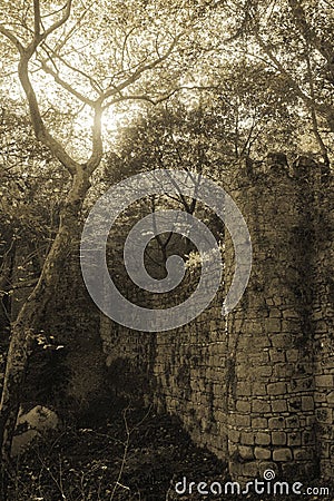 Castle wall Stock Photo