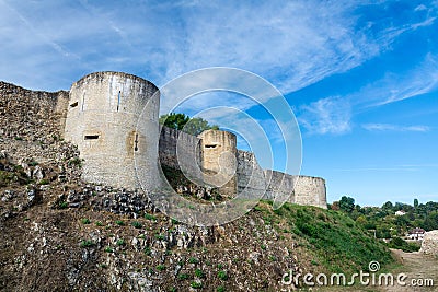 Castle of William the Conqueror, Castle of Falaise Editorial Stock Photo