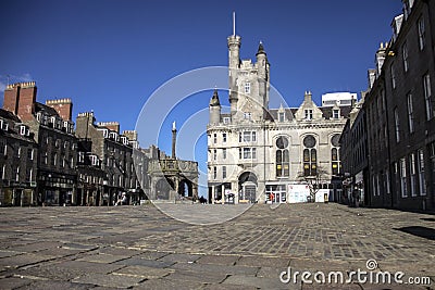 Castlegate, Aberdeen, Scotland, UK. Editorial Stock Photo