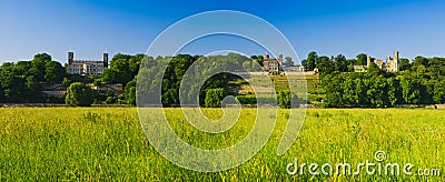 Castles on elbe river valley, dresden Stock Photo